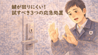 鍵が回りにくい・刺さりにくい!無理に回す前に試すべき3つの応急処置