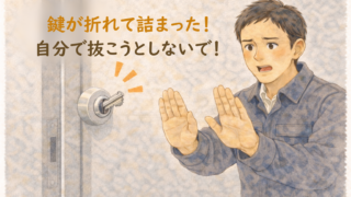 鍵が折れて穴に詰まった!自分で抜こうとすると悪化する?プロの抜き方