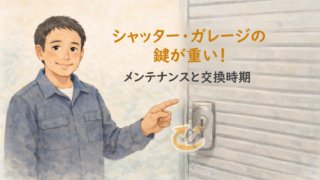 シャッターやガレージの鍵が重い！メンテナンス方法と交換時期の目安