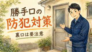 勝手口の防犯対策!泥棒に一番狙われやすい裏口を守る方法