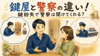 鍵屋と警察の違い！鍵をなくした時、警察は家を開けてくれる？