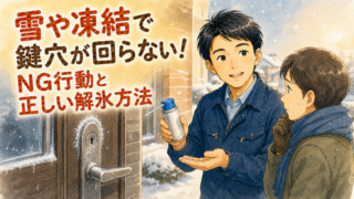 雪や凍結で鍵穴が回らない! 冬の朝のNG行動と正しい解氷方法